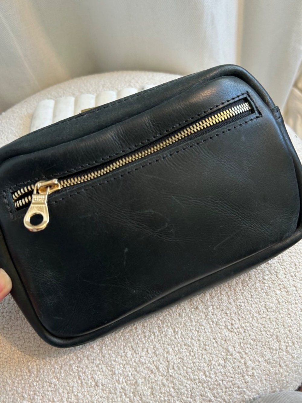 Parker Clay Desta Full-Grain Leather Belt Bag – Black - Picture 7 of 7